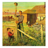 "Putting Up Birdhouses"  June 9  1951