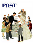 "Cutting the Cake" Saturday Evening Post Cover  May 17  1958