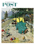 "Making Camp" Saturday Evening Post Cover  July 19  1958