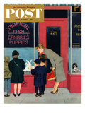 "Bunnies for Sale" Saturday Evening Post Cover  April 12  1952