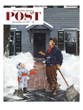 "More Snow" Saturday Evening Post Cover  December 29  1951