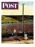 "Muddy Walk Home" Saturday Evening Post Cover  May 13  1950