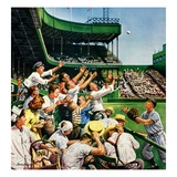 "Catching Home Run Ball"  April 22  1950