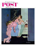 "Lighting Storm" Saturday Evening Post Cover  March 22  1958