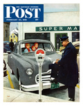 "Expired Meter" Saturday Evening Post Cover  February 10  1951