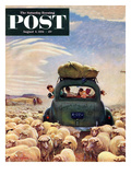 "Oregon or Bust" Saturday Evening Post Cover  August 4  1951