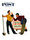 "Cigarette Lighter" Saturday Evening Post Cover  March 8  1958