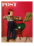 "Violin Practice" Saturday Evening Post Cover  February 5  1955