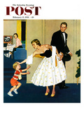 "Formal Hug" Saturday Evening Post Cover  February 15  1958