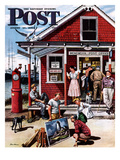 "Coastal Postal Office" Saturday Evening Post Cover  August 26  1950