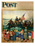 "Washington Crossing the Delaware" Saturday Evening Post Cover  February 24  1951