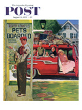 "Boarding the Dog" Saturday Evening Post Cover  August 24  1957