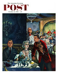 "Pricey Dinner" Saturday Evening Post Cover  October 15  1955