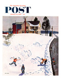 "Snow Angels" Saturday Evening Post Cover  January 10  1953