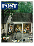 "Rain-out Birthday Party" Saturday Evening Post Cover  May 22  1954