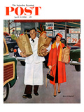 "Sack Full of Trouble" Saturday Evening Post Cover  April 14  1956