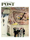 "Sidewalk Sideshow" Saturday Evening Post Cover  November 21  1959