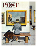 "Art Lover" Saturday Evening Post Cover  March 3  1956