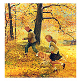 "Walking Home Through Leaves"  October 7  1950