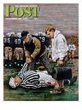 "Ref Out Cold" Saturday Evening Post Cover  November 25  1950