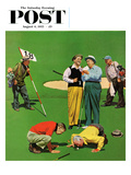 "Eighteenth Hole" Saturday Evening Post Cover  August 6  1955