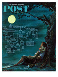 "Moonlit Future" Saturday Evening Post Cover  August 15  1959
