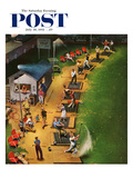 "Golf Driving Range" Saturday Evening Post Cover  July 26  1952