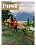 "Hiking in Mountains" Saturday Evening Post Cover  May 31  1952
