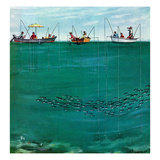 "School of Fish Among Lines"  August 7  1954