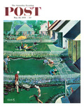 "Spring Yardwork" Saturday Evening Post Cover  May 18  1957