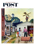 "Learning to Fly" Saturday Evening Post Cover  June 20  1953