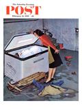 "Frosty in the Freezer" Saturday Evening Post Cover  February 21  1959