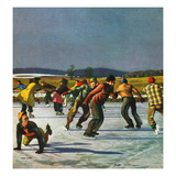 "Ice Skating on Pond"  January 26  1952