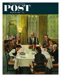 "Family Birthday Party" Saturday Evening Post Cover  March 15  1952