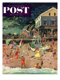"Thunderstorm at the Shore" Saturday Evening Post Cover  July 10  1954