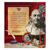 "Benjamin Franklin - Bust and Quote"  January 19  1957