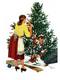 "Centering the Christmas Tree"  December 22  1951