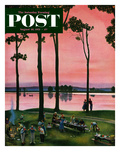 "Evening Picnic" Saturday Evening Post Cover  August 18  1951