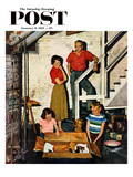 "Kittens in the Basement" Saturday Evening Post Cover  January 8  1955