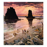 "Pacific Ocean Sunset"  July 27  1957