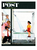 "Overflowing Tub" Saturday Evening Post Cover  December 3  1955