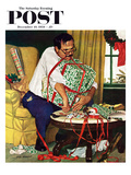 "All Wrapped Up in Christmas" Saturday Evening Post Cover  December 19  1959