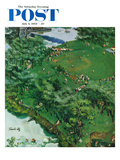 "Picnicking on the Fourth" Saturday Evening Post Cover  July 4  1959