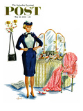 "Trying on the Old Uniform" Saturday Evening Post Cover  May 31  1958