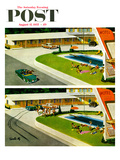 "Where the Girls Are" Saturday Evening Post Cover  August 17  1957