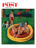 "Wading Pool" Saturday Evening Post Cover  August 27  1955