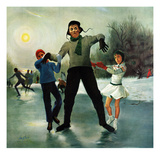 "Ice-skating Class for Dad"  February 8  1958