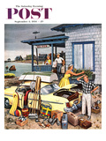 "Packing the Car" Saturday Evening Post Cover  September 8  1956