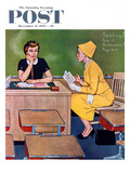 "Parent - Teacher Conference" Saturday Evening Post Cover  December 12  1959