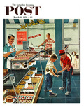"Doughnuts for Loose Change" Saturday Evening Post Cover  March 29  1958